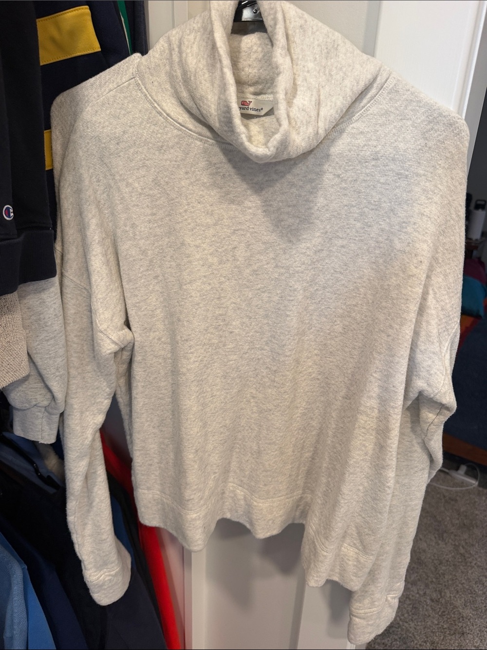 Vineyard Vines Light Gray Cowl Neck Sweater